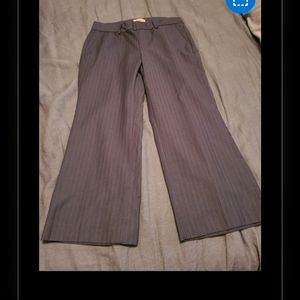 Gap straight fit crop grey pinstripe pants size 2 regular